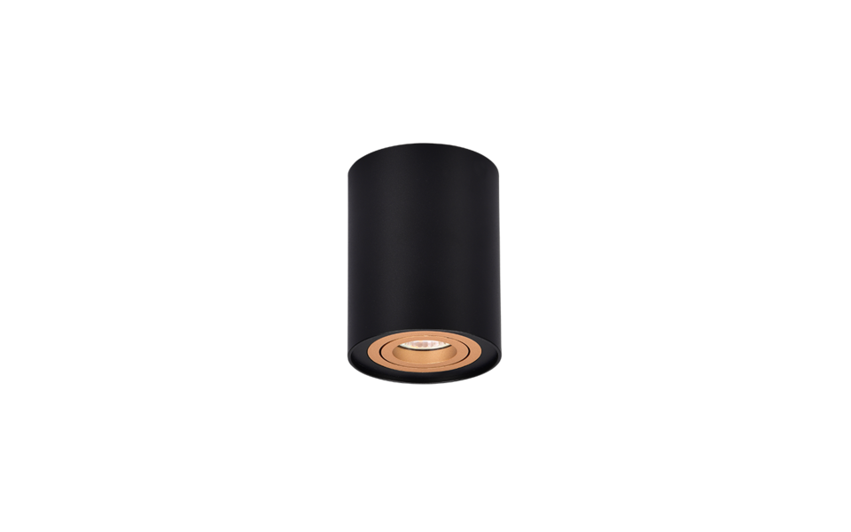 Trio Lighting Trio COOKIE ceiling light | 1x GU10 | black with gold | Ø 9.6 cm | IP20 Trio Lighting Trio COOKIE ceiling light | 1x GU10 | black with gold | Ø 9.6 cm | IP20