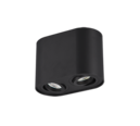 Trio Lighting Trio COOKIE plafondlamp | GU10 Fitting | mat zwart | 17,8 x 9,6 cm | IP20 | excl. 2x GU10 | max. 35W