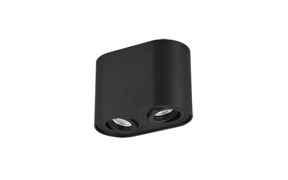 Trio Lighting Trio COOKIE ceiling light | 2x GU10 | black | IP20 | 12.5 cm Trio Lighting Trio COOKIE ceiling light | 2x GU10 | black | IP20 | 12.5 cm