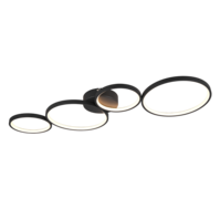 Trio RONDO LED ceiling light | black | IP20