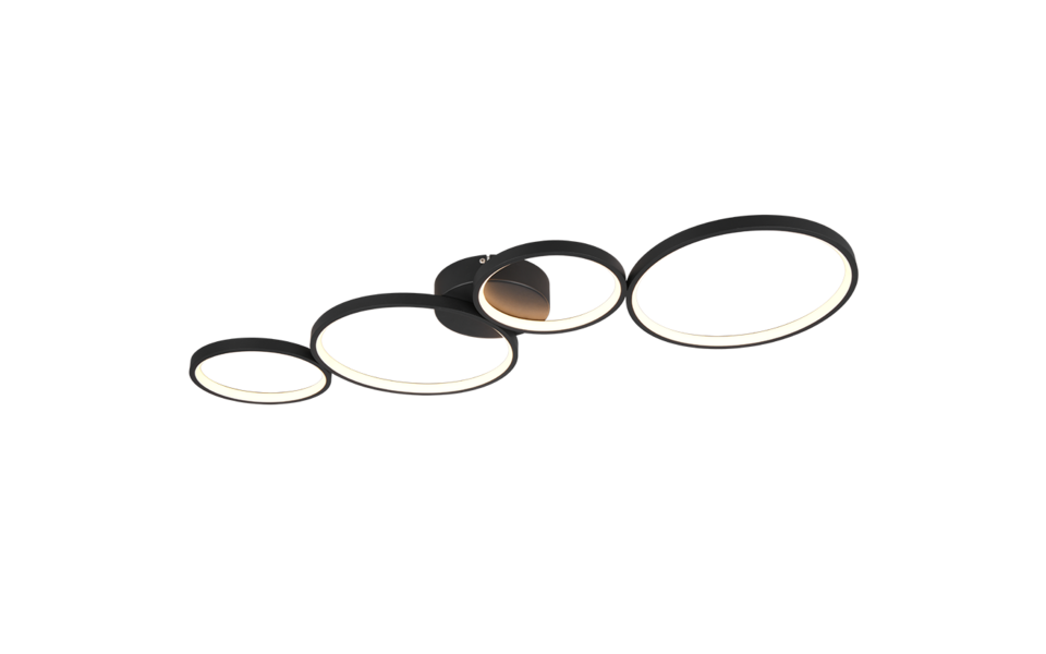Trio Lighting Trio RONDO LED ceiling light | 1x 37W 4800 lm 3000K | black | IP20 | 5.5 cm