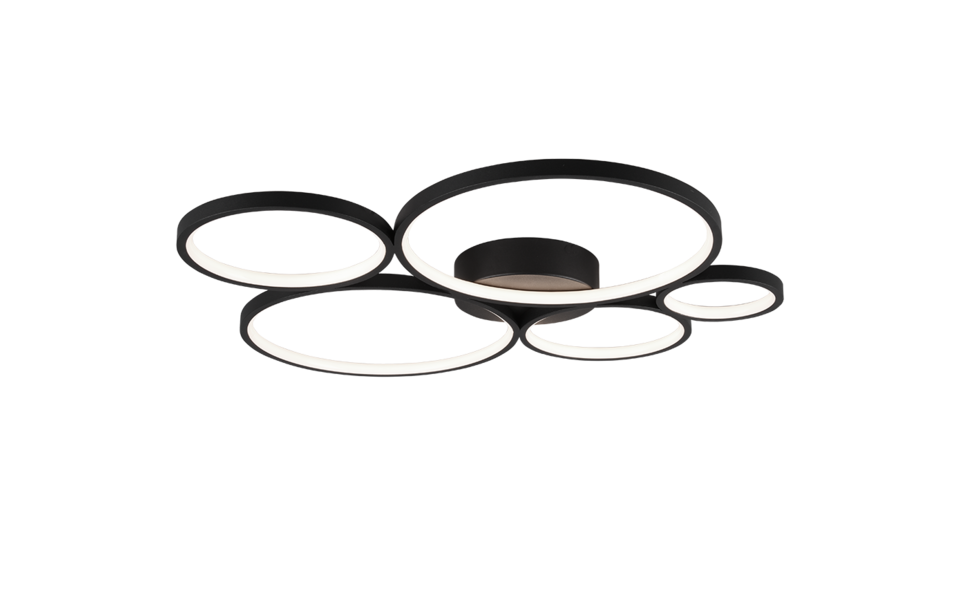 Trio Lighting Trio RONDO LED ceiling light | 1x 49W 5800 lm 3000K | black | IP20 | 5.5 cm Trio Lighting Trio RONDO LED ceiling light | 1x 49W 5800 lm 3000K | black | IP20 | 5.5 cm