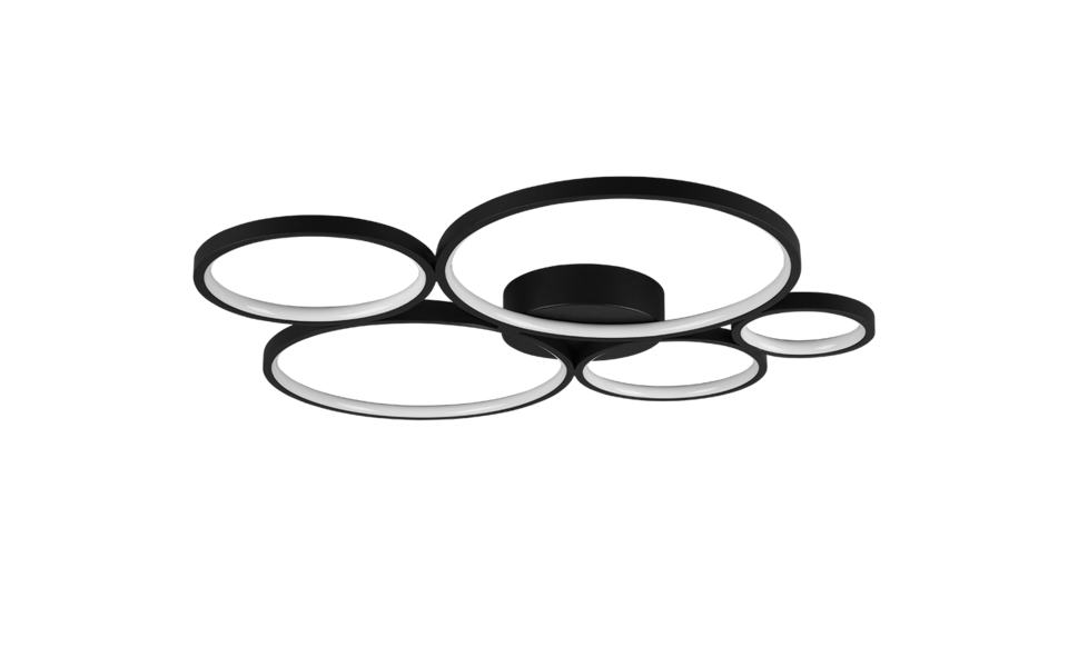 Trio Lighting Trio RONDO LED ceiling light | 1x 49W 5800 lm 3000K | black | IP20 | 5.5 cm Trio Lighting Trio RONDO LED ceiling light | 1x 49W 5800 lm 3000K | black | IP20 | 5.5 cm