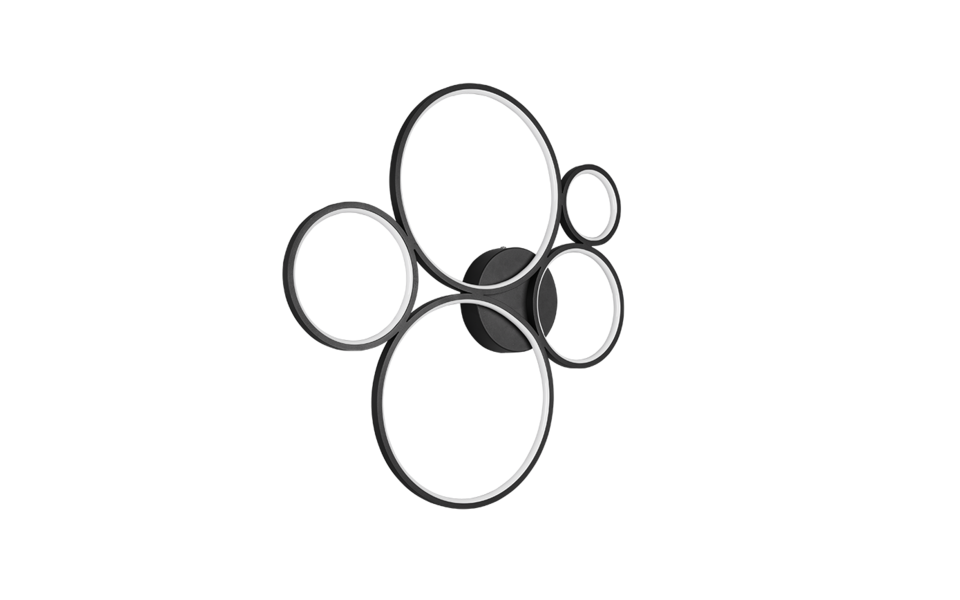 Trio Lighting Trio RONDO LED ceiling light | 1x 49W 5800 lm 3000K | black | IP20 | 5.5 cm Trio Lighting Trio RONDO LED ceiling light | 1x 49W 5800 lm 3000K | black | IP20 | 5.5 cm
