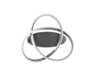 Trio Lighting Trio COURSE plafondlamp | LED | nikkel mat met wit | Ø 45 cm | IP20 | 1x 18W | 2400 lm | 4000K | dimbaar