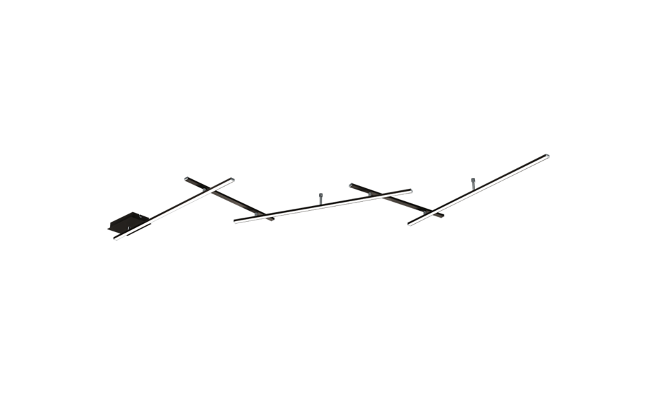 Trio Lighting Trio INDIRA ceiling light | 25W | black | IP20 | 6.5 cm