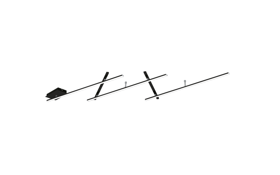 Trio Lighting Trio INDIRA ceiling light | 25W | black | IP20 | 6.5 cm