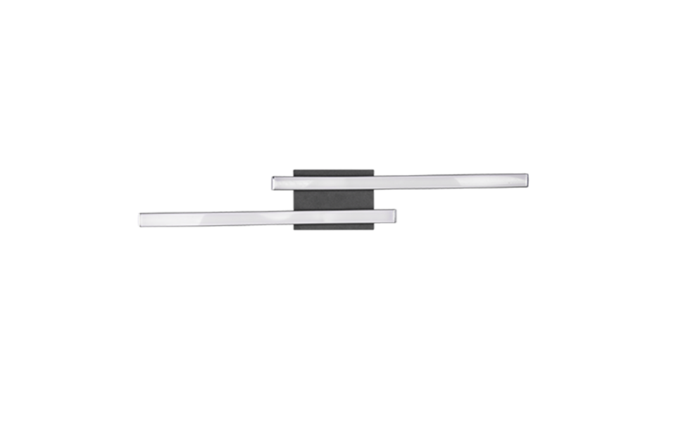 Trio Lighting Trio ROUTE plafondlamp | LED | mat zwart met wit | 56 x 9 cm | IP20 | 2x 5W | 500 lm | 3000K | niet dimbaar Trio Lighting Trio ROUTE plafondlamp | LED | mat zwart met wit | 56 x 9 cm | IP20 | 2x 5W | 500 lm | 3000K | niet dimbaar