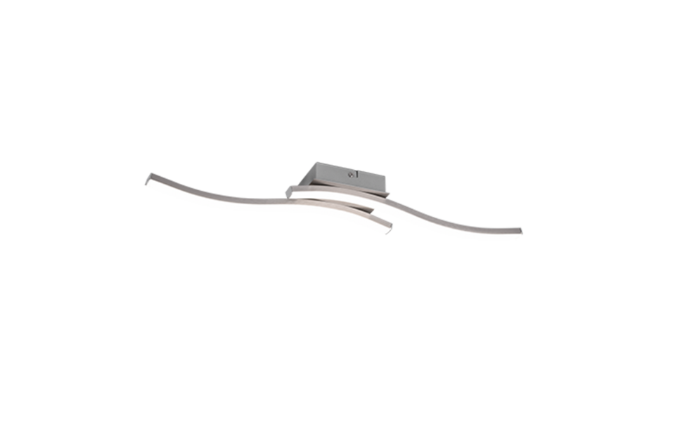 Trio Lighting Trio ROUTE plafondlamp | LED | nikkel mat met wit | 56 x 9 cm | IP20 | 2x 5W | 600 lm | 4000K | dimbaar Trio Lighting Trio ROUTE plafondlamp | LED | nikkel mat met wit | 56 x 9 cm | IP20 | 2x 5W | 600 lm | 4000K | dimbaar