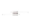 Trio Lighting Trio ROUTE plafondlamp | LED | nikkel mat met wit | 56 x 9 cm | IP20 | 2x 5W | 600 lm | 4000K | dimbaar