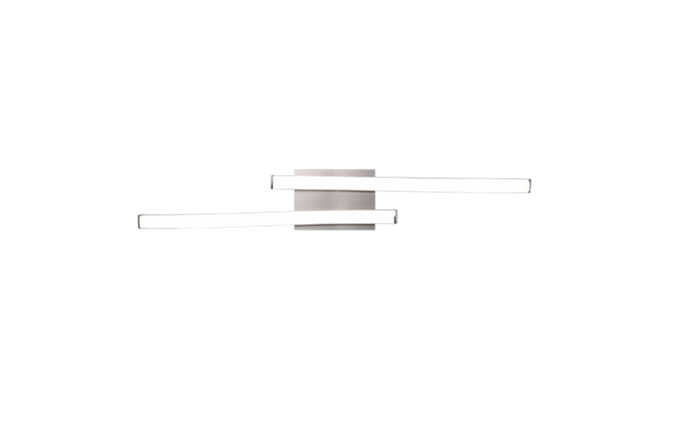 Trio Lighting Trio ROUTE plafondlamp | LED | nikkel mat met wit | 56 x 9 cm | IP20 | 2x 5W | 600 lm | 4000K | dimbaar Trio Lighting Trio ROUTE plafondlamp | LED | nikkel mat met wit | 56 x 9 cm | IP20 | 2x 5W | 600 lm | 4000K | dimbaar