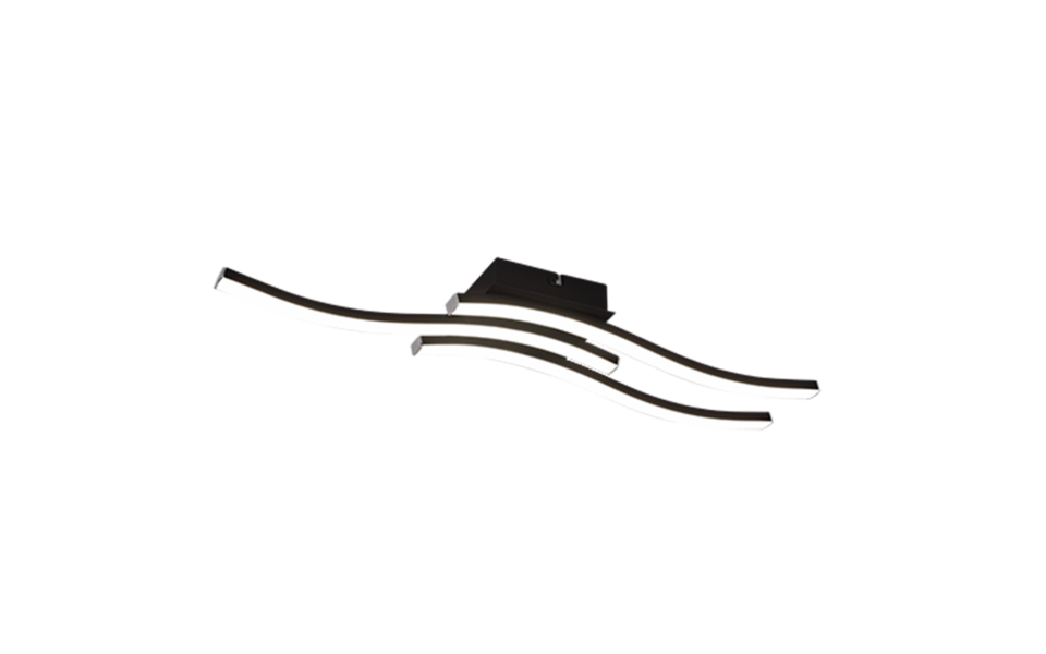 Trio Lighting Trio ROUTE LED ceiling light | 3x 5W 500 lm 3000K | black | IP20 | 7 cm