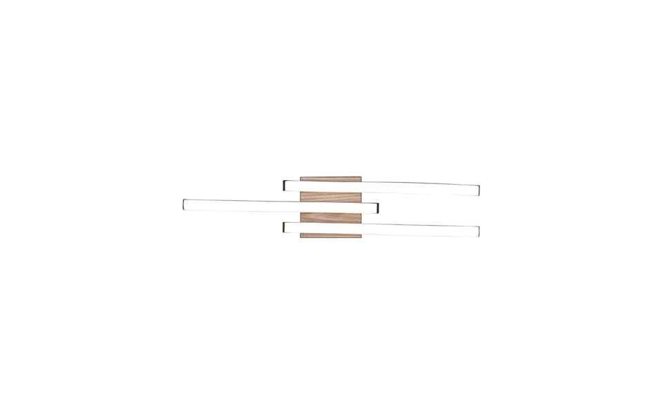 Trio Lighting Trio ROUTE plafondlamp | LED | houtimitatie met wit | 56 x 12 cm | IP20 | 3x 5W | 500 lm | 3000K | niet dimbaar Trio Lighting Trio ROUTE plafondlamp | LED | houtimitatie met wit | 56 x 12 cm | IP20 | 3x 5W | 500 lm | 3000K | niet dimbaar
