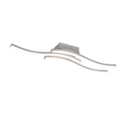 Trio Lighting Trio ROUTE plafondlamp | LED | nikkel mat met wit | 56 x 12 cm | IP20 | 3x 5W | 600 lm | 4000K | dimbaar