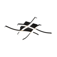 Trio ROUTE LED ceiling light | black | Ø 46 cm | IP20