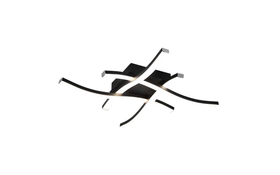 Trio Lighting Trio ROUTE LED ceiling light | 4x 5W 500 lm 3000K | black | Ø 46 cm | IP20 | 7 cm Trio Lighting Trio ROUTE LED ceiling light | 4x 5W 500 lm 3000K | black | Ø 46 cm | IP20 | 7 cm
