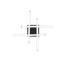 Trio Lighting Trio ROUTE LED ceiling light | 4x 5W 600 lm 4000K | black | Ø 46 cm | IP20 | 7 cm
