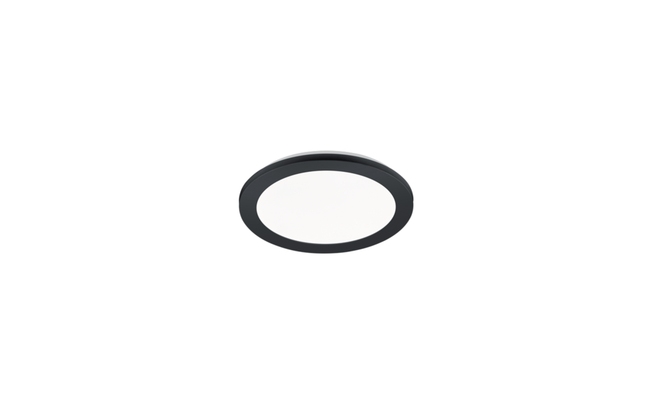Trio Lighting Trio CAMILLUS plafondlamp | LED | mat zwart met wit | Ø 26 cm | IP44 | 1x 13W | 1500 lm | 3000K | dimbaar