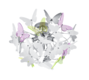Trio Lighting Trio BUTTERFLY plafondlamp | G9 Fitting | chroom met multicolor met chroom met groen met paars met wit | Ø 45 cm | IP20 | excl. 3x G9 | max. 28W