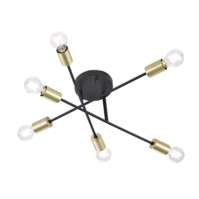 Trio CROSS ceiling light | E27 | black | Ø 56.6 cm | IP20