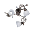Trio Lighting Trio TRADITIO plafondlamp | E14 Fitting | roestkleur antiek met albast | Ø 61 cm | IP20 | excl. 3x E14 | max. 40W