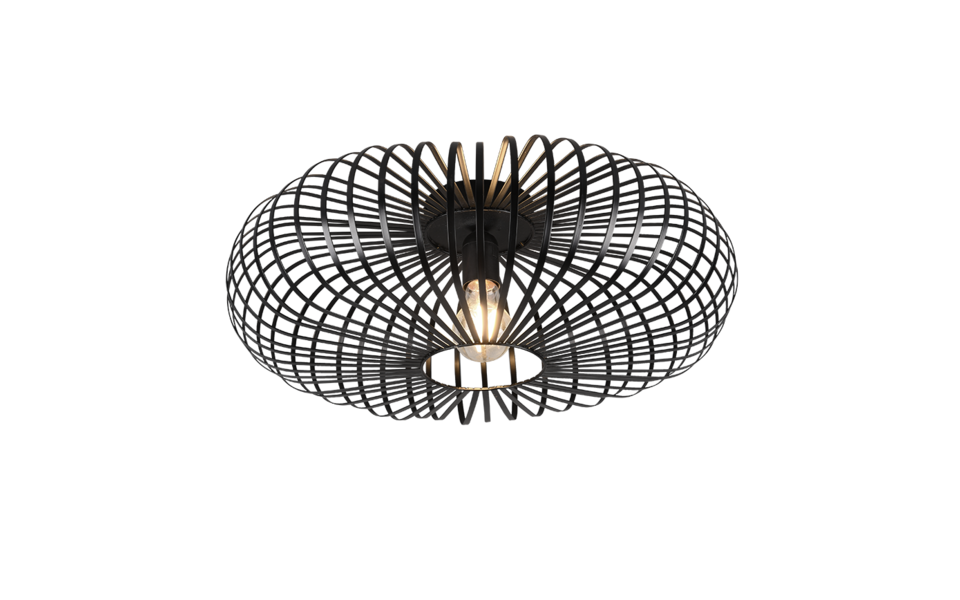 Trio Lighting Trio JOHANN ceiling light | 1x E27 max 40W | black | Ø 50 cm | IP20 Trio Lighting Trio JOHANN ceiling light | 1x E27 max 40W | black | Ø 50 cm | IP20