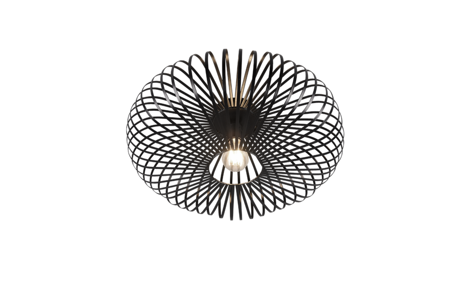 Trio Lighting Trio JOHANN ceiling light | 1x E27 max 40W | black | Ø 50 cm | IP20 Trio Lighting Trio JOHANN ceiling light | 1x E27 max 40W | black | Ø 50 cm | IP20