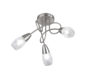 Trio Lighting Trio COLMAR plafondlamp | E14 Fitting | nikkel mat met transparant | Ø 47 cm | IP20 | excl. 3x E14 | max. 28W