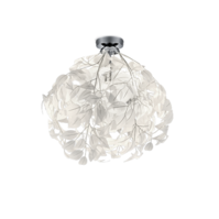 Trio LEAVY plafondlamp | chroom met wit | IP20 | E27 Fitting Trio LEAVY plafondlamp | chroom met wit | IP20 | E27 Fitting