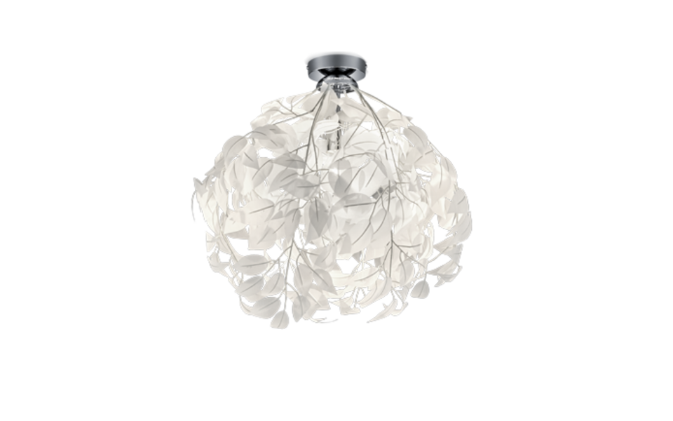 Trio Lighting Trio LEAVY ceiling light | 1x E27 max 40W | white | Ø 38 cm | IP20 | 58 cm Trio Lighting Trio LEAVY ceiling light | 1x E27 max 40W | white | Ø 38 cm | IP20 | 58 cm