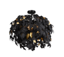 Trio Lighting Trio LEAVY ceiling light | 3x E14 max 40W | black | Ø 70 cm | IP20 | 73 cm