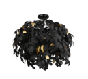 Trio Lighting Trio LEAVY ceiling light | 3x E14 max 40W | black | Ø 70 cm | IP20 | 73 cm