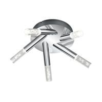 Trio BOLSA plafondlamp | LED | chroom met transparant | IP44