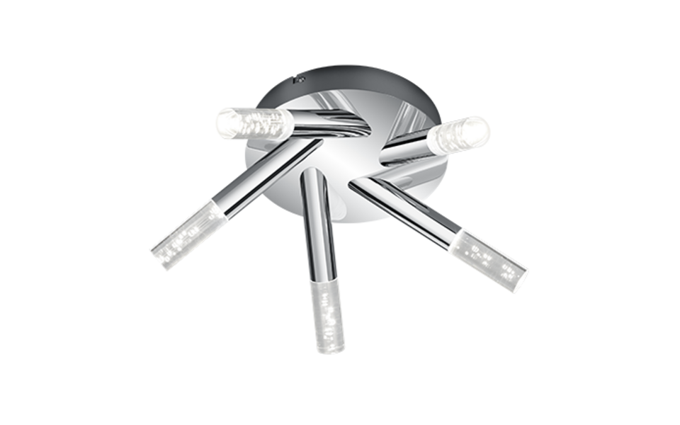 Trio Lighting Trio BOLSA plafondlamp | LED | chroom met transparant | Ø 41,5 cm | IP44 | 5x 3,1W | 310 lm | 3000K | niet dimbaar Trio Lighting Trio BOLSA plafondlamp | LED | chroom met transparant | Ø 41,5 cm | IP44 | 5x 3,1W | 310 lm | 3000K | niet dimbaar