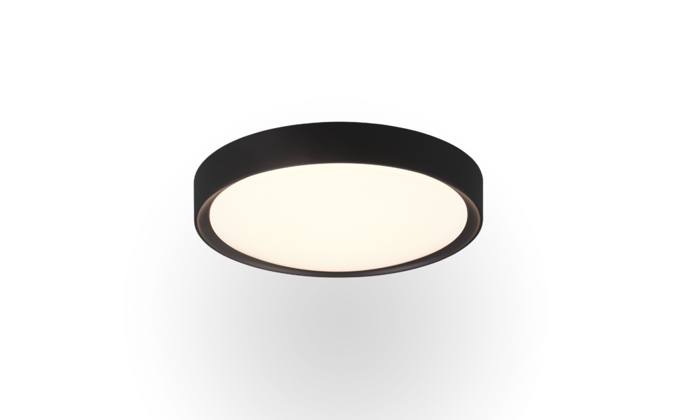 Trio Lighting Trio CLARIMO LED ceiling light | 1x 18W 1850 lm 3000K | black | Ø 33 cm | IP20 | 9 cm