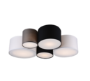 Trio Lighting Trio HOTEL plafondlamp | E27 Fitting | multicolor met wit met zwart met grijs | 90 x 70 cm | IP20 | excl. 5x E27 | max. 42W
