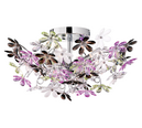 Trio Lighting Trio FLOWER plafondlamp | E14 Fitting | chroom met multicolor met wit met zwart met groen met lilla | Ø 51 cm | IP20 | excl. 4x E14 | max. 40W