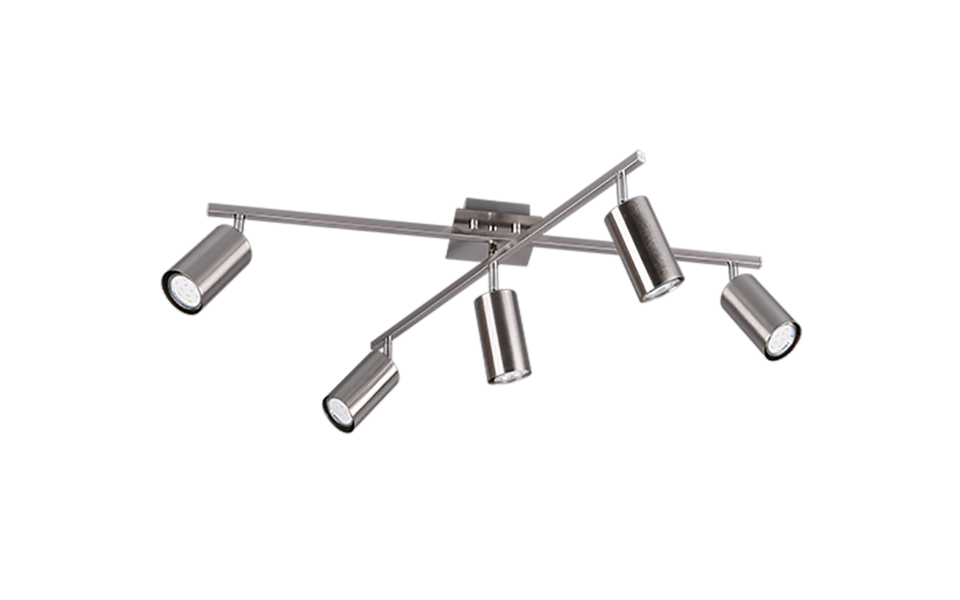 Trio Lighting Trio MARLEY plafondlamp | GU10 Fitting | nikkel mat | 77,4 x 57,4 cm | IP20 | excl. 5x GU10 | max. 35W Trio Lighting Trio MARLEY plafondlamp | GU10 Fitting | nikkel mat | 77,4 x 57,4 cm | IP20 | excl. 5x GU10 | max. 35W