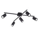 Trio Lighting Trio MARLEY plafondlamp | GU10 Fitting | mat zwart | 77,4 x 57,4 cm | IP20 | excl. 5x GU10 | max. 35W