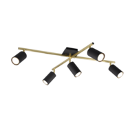 Trio MARLEY ceiling light | GU10 | black/gold | IP20