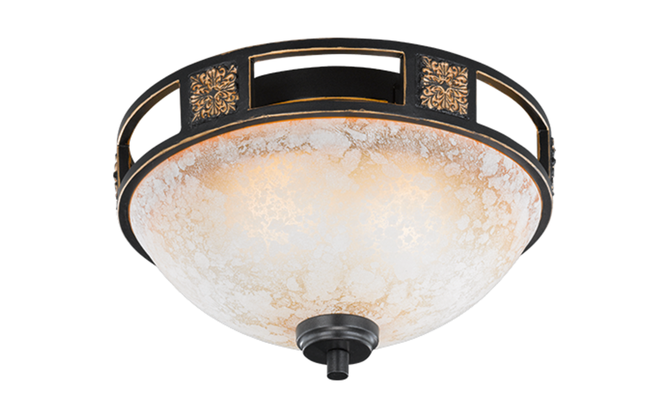 Trio Lighting Trio QUINTA plafondlamp | E27 Fitting | roestkleur met albast | Ø 33 cm | IP20 | excl. 2x E27 | max. 42W Trio Lighting Trio QUINTA plafondlamp | E27 Fitting | roestkleur met albast | Ø 33 cm | IP20 | excl. 2x E27 | max. 42W