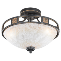 Trio QUINTA plafondlamp | roestkleur/albast | max.60W | uitv. 2 Trio QUINTA plafondlamp | roestkleur/albast | max.60W | uitv. 2