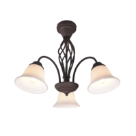 Trio RUSTICA plafondlamp | roestkleur/wit | IP20 | E14 Fitting
