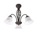 Trio Lighting Trio RUSTICA plafondlamp | E14 Fitting | roestkleur met wit | Ø 55 cm | IP20 | excl. 3x E14 | max. 40W