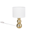 Trio Lighting Trio LOVA tafellamp | E27 Fitting | goudkleurig met wit | Ø 17 cm | IP20 | excl. 1x E27 | max. 10W