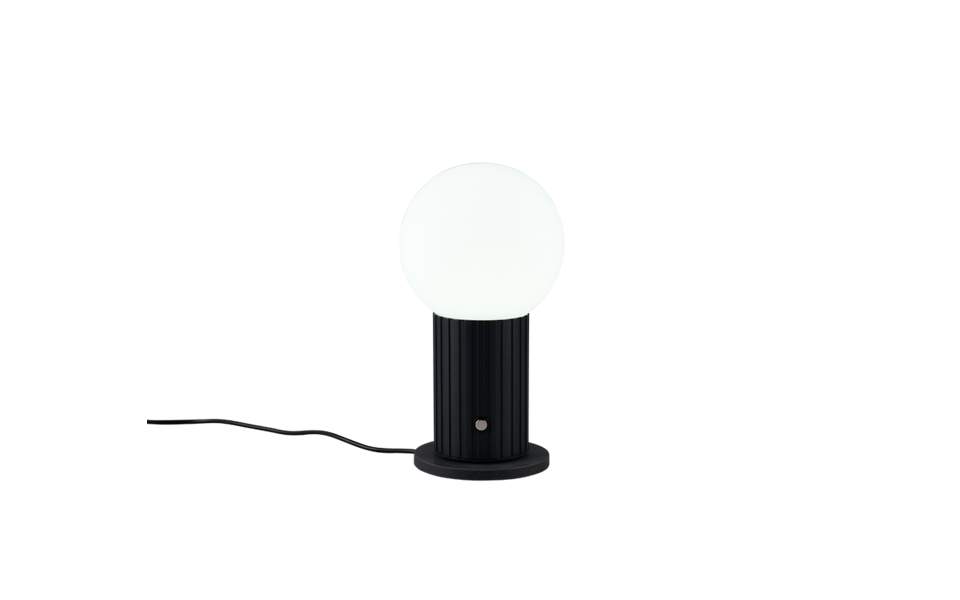 Trio Lighting Trio TAURIS tafellamp | LED | mat zwart met wit | Ø 12 cm | IP20 | 1x 2W | 200 lm | 2300+3000+4000K | dimbaar