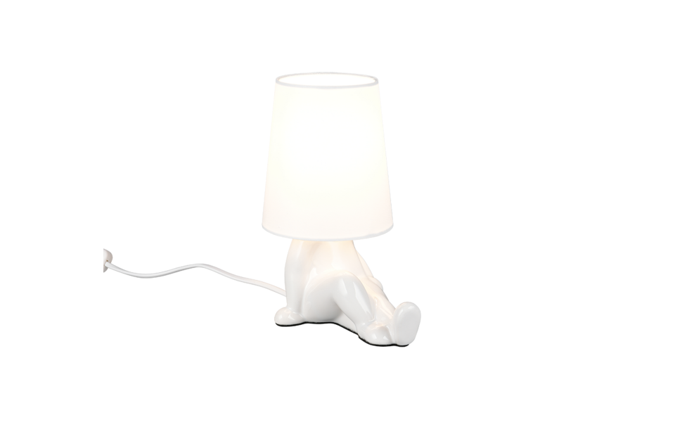 Trio Lighting Trio HUMA tafellamp | E14 Fitting | wit | 20 x 13 cm | IP20 | excl. 1x E14 | max. 10W