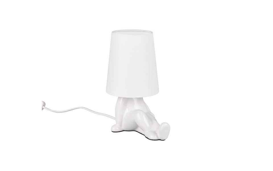 Trio Lighting Trio HUMA tafellamp | E14 Fitting | wit | 20 x 13 cm | IP20 | excl. 1x E14 | max. 10W