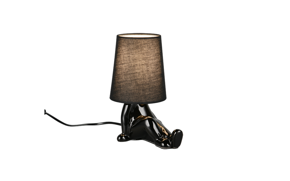 Trio Lighting Trio HUMA tafellamp | E14 Fitting | zwart | 20 x 13 cm | IP20 | excl. 1x E14 | max. 10W Trio Lighting Trio HUMA tafellamp | E14 Fitting | zwart | 20 x 13 cm | IP20 | excl. 1x E14 | max. 10W