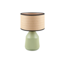 Trio Lighting Trio FORMENTERA tafellamp | E27 Fitting | groen met natuurlijke afwerking | Ø 28 cm | IP20 | excl. 1x E27 | max. 60W